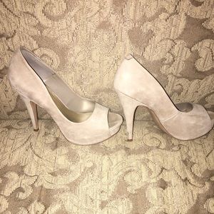SALE! Jessica Simpson Suede Open Toe Pumps